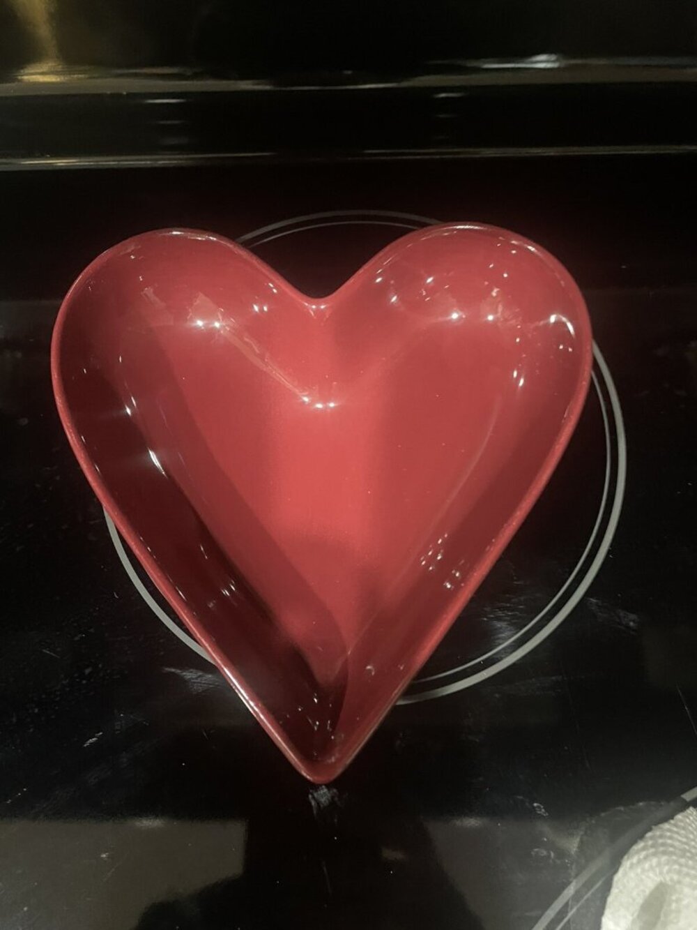 Valentine Dish Heart •Pampered Chef Simple Additions Cranberry 2076 Retired